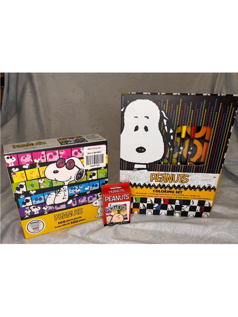 Peanuts Snoopy Coloring Activity Set & 300 Piece Joe Cool Snoopy Puzzle 8-adult